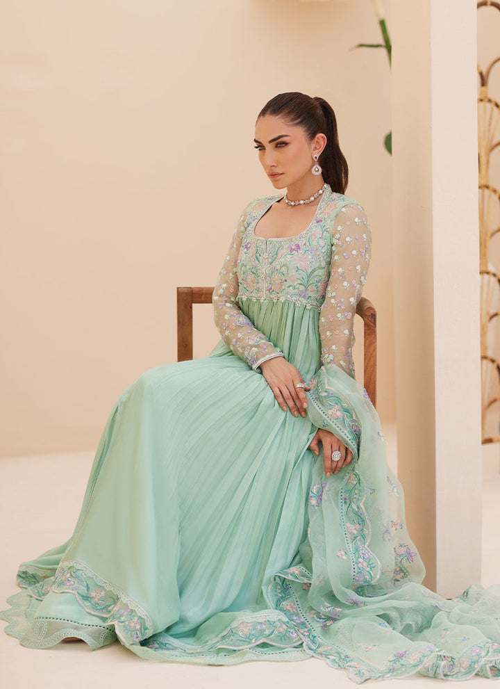 Freya Aqua Kalidaar and Dupatta - Farah Talib Aziz - Casual Wear - raniazara