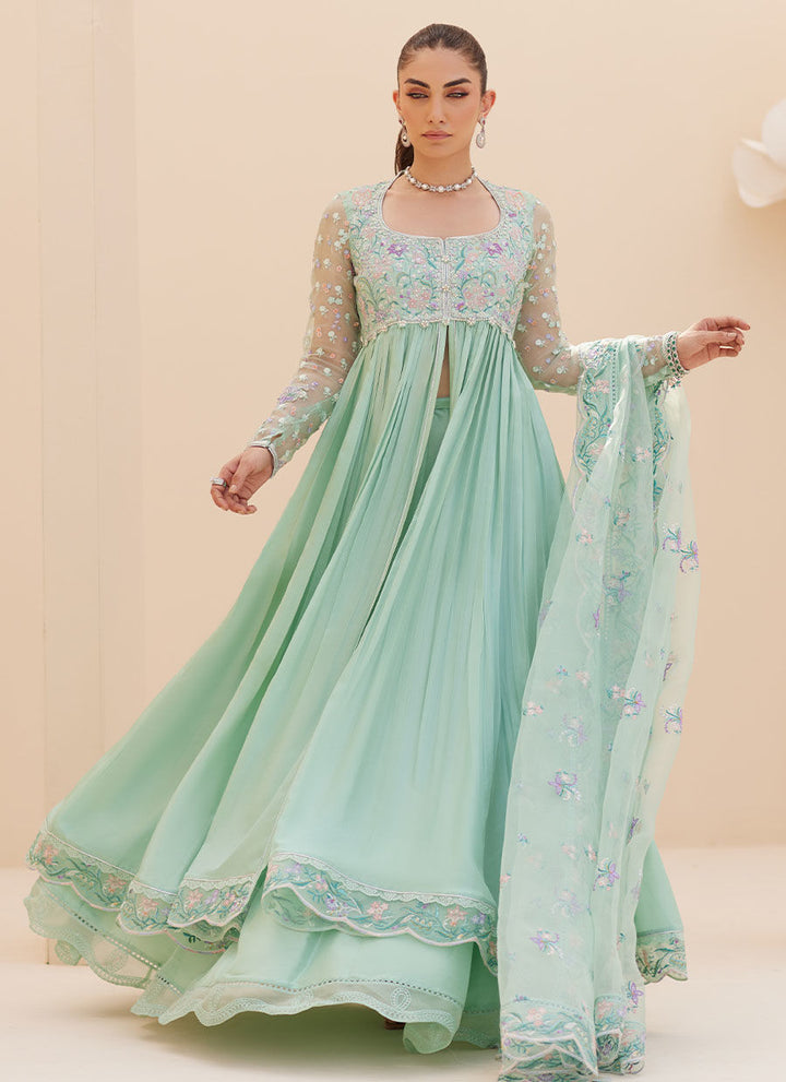 Freya Aqua Kalidaar and Dupatta - Farah Talib Aziz - Casual Wear - raniazara