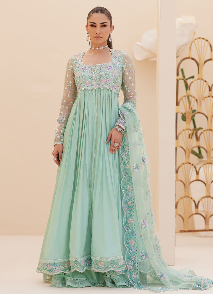 Freya Aqua Kalidaar and Dupatta - Farah Talib Aziz - Casual Wear - raniazara