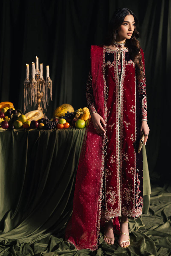 BK-04 KESIA - Qalamkar - Velvet Suit - raniazara