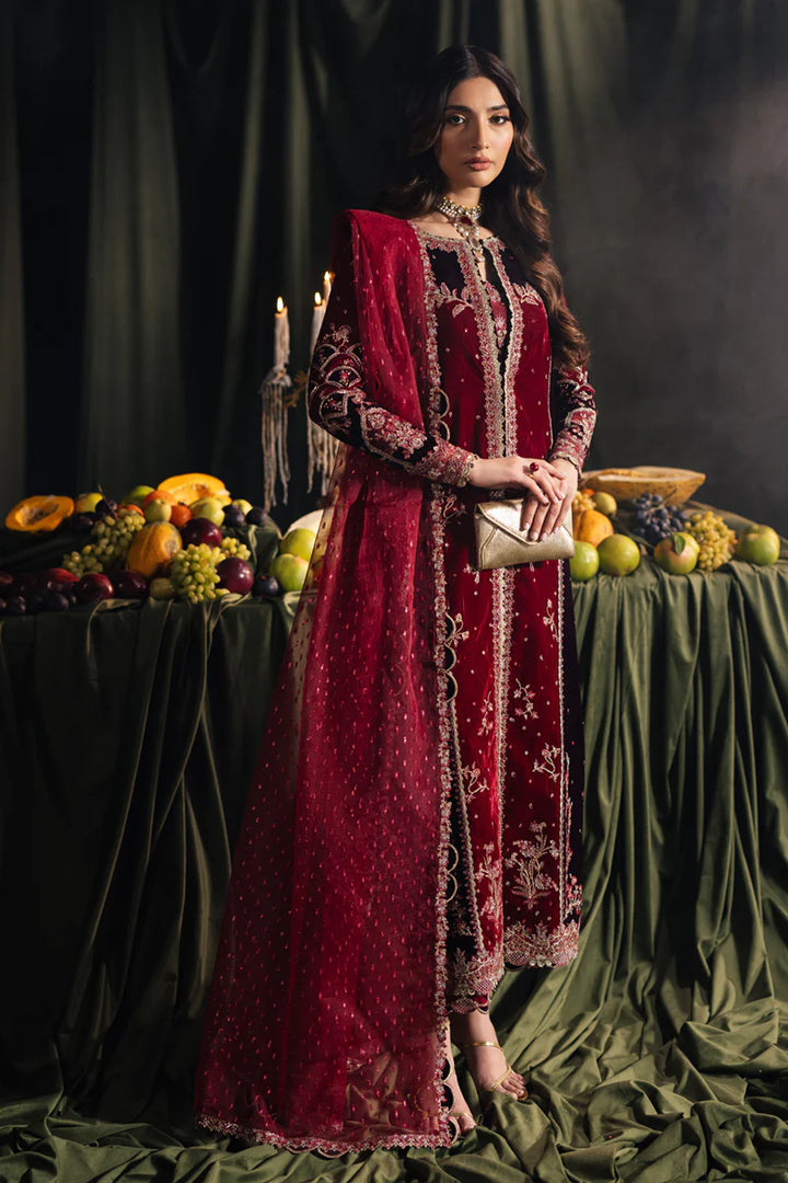 BK-04 KESIA - Qalamkar - Velvet Suit - raniazara