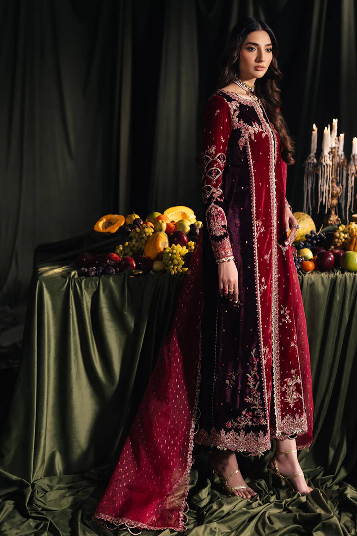 BK-04 KESIA - Qalamkar - Velvet Suit - raniazara