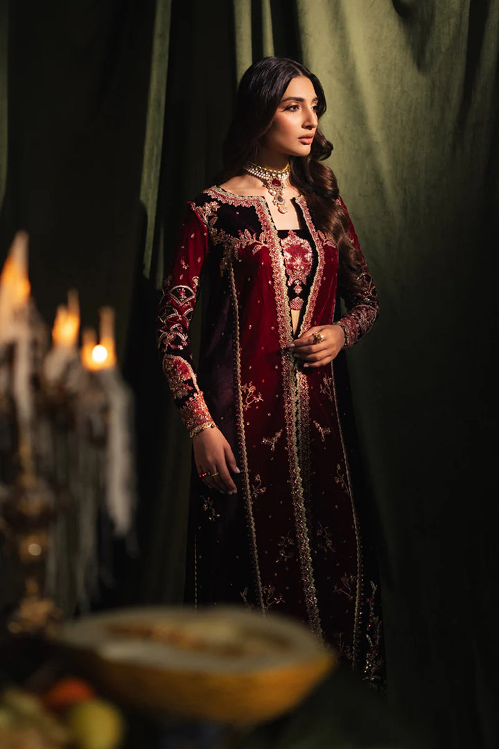 BK-04 KESIA - Qalamkar - Velvet Suit - raniazara