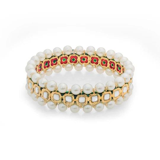 PEARL CHAKOR BANGLE - Ali Javeri Jewelers - Bangle - raniazara