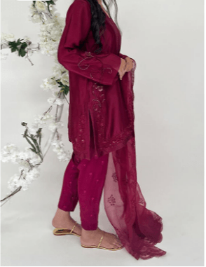 Nora With Pants and Dupatta - Mubashira Usman - Pret - raniazara