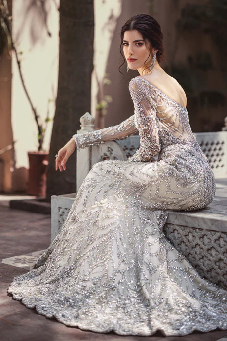 Reception Bridal Gown and Veil - Ayesha Shoaib Malik -Reception - raniazara