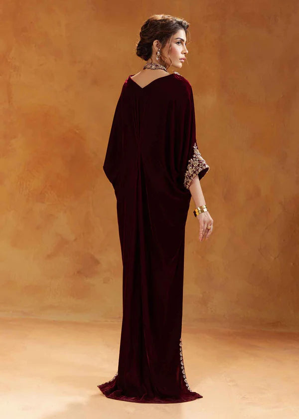 RIYA MAROON - Jeem - Kaftan Dress - raniazara