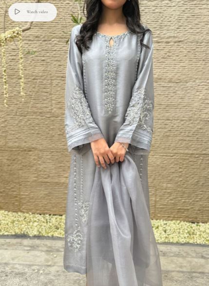 Zi with Dupatta - Mubashira Usman - Party Wear - Pret - raniazara