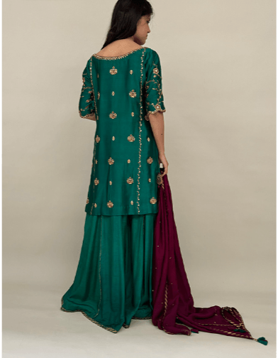 Alam with Dhaka Pants and Dupatta - Mubashira Usman - Formal - raniazara