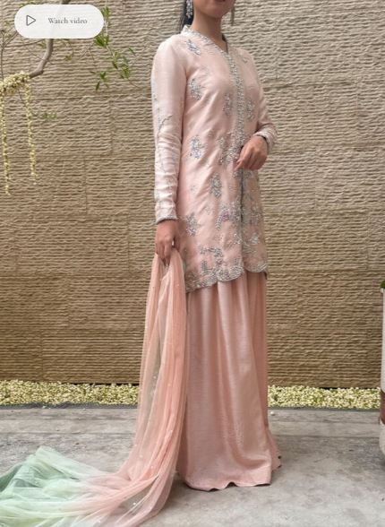 Jade with Flared Pants and Dupatta - Mubashira Usman - Party Wear - Pret - raniazara