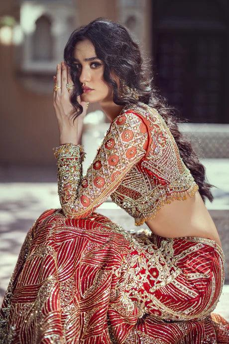 Mermaid Bridal lehanga with scalloped choli - Ayesha Shoaib Malik - Bridal - raniazara