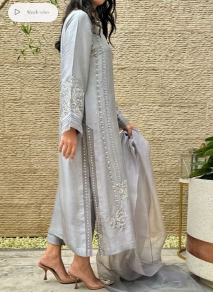 Zi with Dupatta - Mubashira Usman - Party Wear - Pret - raniazara