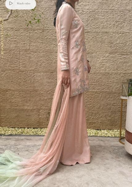 Jade with Flared Pants and Dupatta - Mubashira Usman - Party Wear - Pret - raniazara