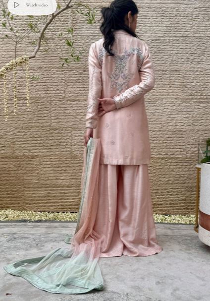 Jade with Flared Pants and Dupatta - Mubashira Usman - Party Wear - Pret - raniazara