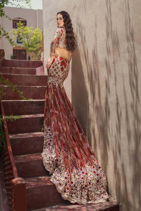 Mermaid Bridal lehanga with scalloped choli - Ayesha Shoaib Malik - Bridal - raniazara