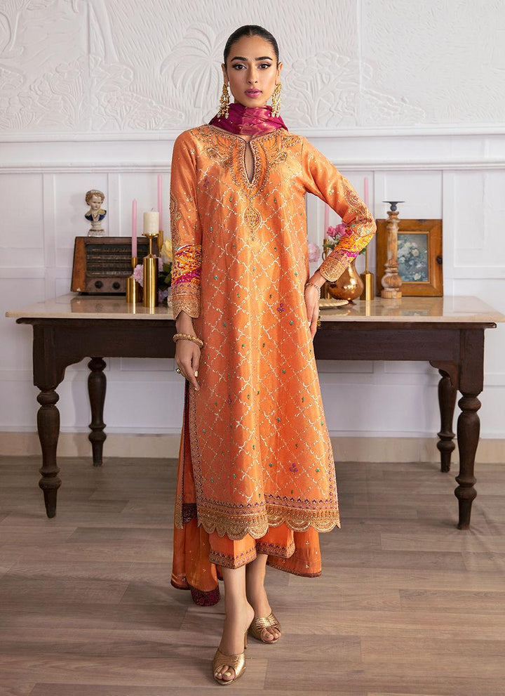 ALEEN APRICOT SHIRT AND DUPATTA raniazarastudio