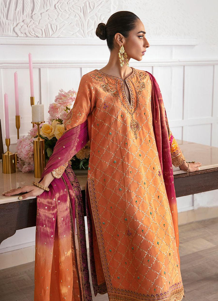 ALEEN APRICOT SHIRT AND DUPATTA raniazarastudio