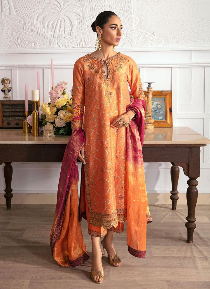 ALEEN APRICOT SHIRT AND DUPATTA raniazarastudio