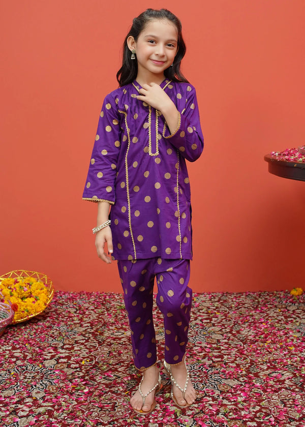 Toddlers Cambric Printed 2 Piece Suit | 8515  - Modest - Kids Wear - raniazara