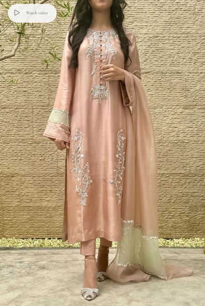 Niva with Dupatta - Mubashira Usman - Party Wear - Pret - raniazara