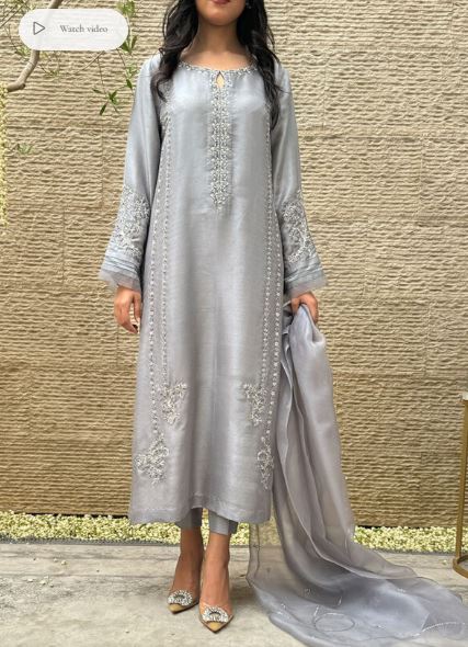 Zi with Dupatta - Mubashira Usman - Party Wear - Pret - raniazara