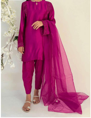 Kai With Pants and Dupatta - Mubashira Usman - Pret- raniazara