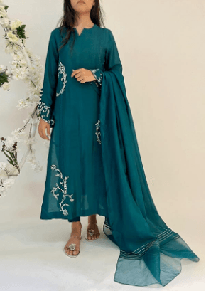 Zura With Pants and Dupatta - Mubashira Usman - Pret