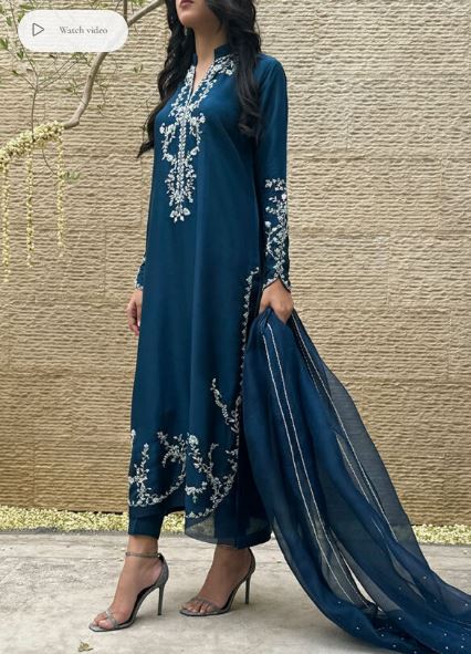 Vina with Dupatta - Mubashira Usman - Party Wear - Pret - raniazara