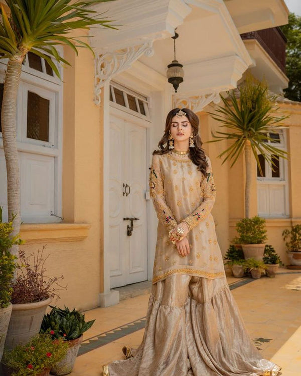 IVORY GOLD ENSEMBLE - Harish Shakeel - Formal - raniazara