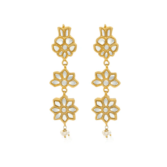 MACHI PHOOL EARRINGS - Ali Javeri Jewelers - Earrings - raniazara