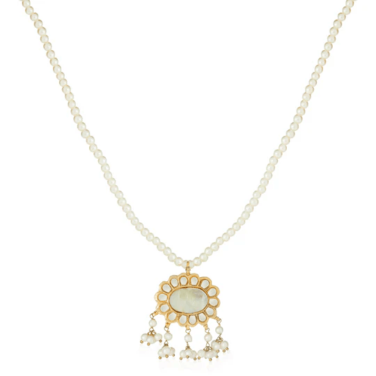 MOTHER OF PEARL FLOWER NECKLACE - Ali Javeri Jewelers - Necklace - raniazara