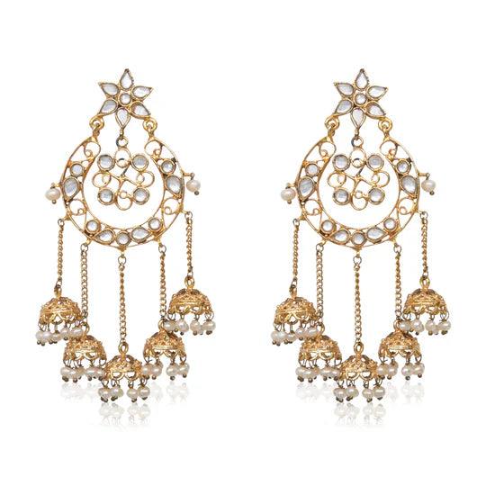 LILY DANGLING JHUMKIS - Ali Javeri Jewelers - Earrings - raniazara