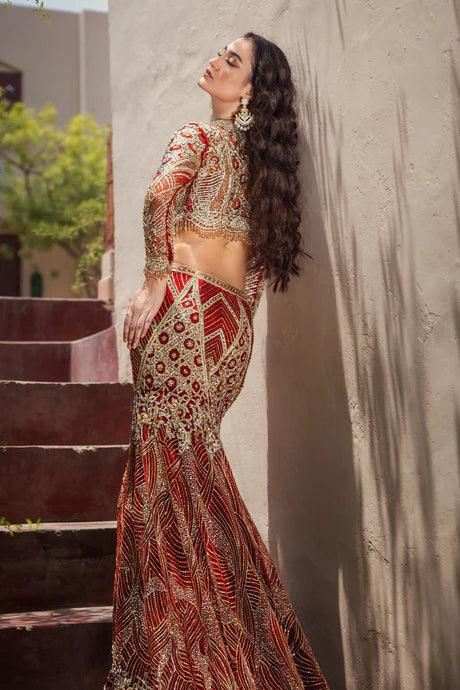 Mermaid Bridal lehanga with scalloped choli - Ayesha Shoaib Malik - Bridal - raniazara