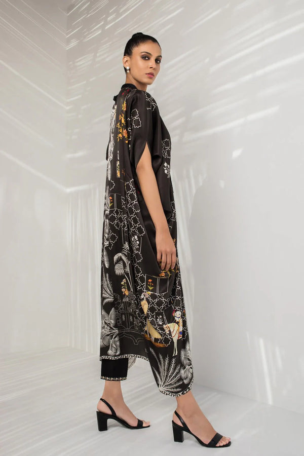 Digitally Printed Kaftan With trousers - Sania Maskatiya - Kaftan