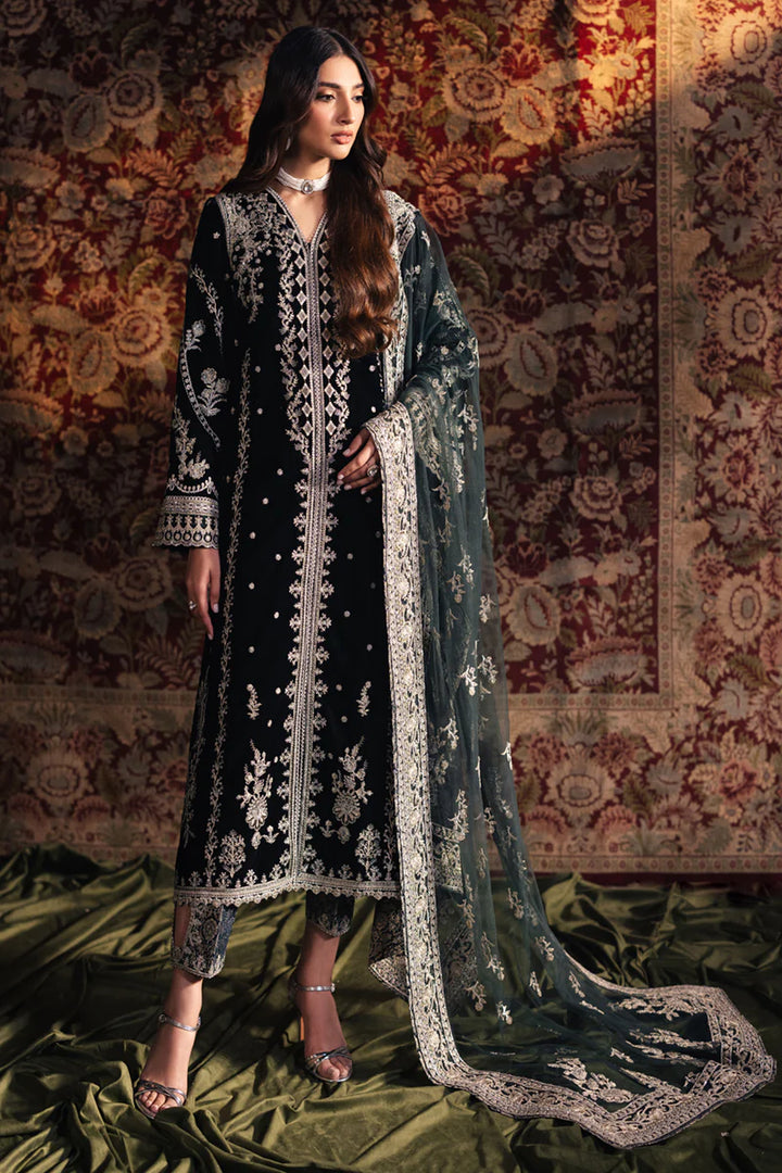 BK-03 SAMIRA - Qalamkar - Velvet Suit - raniazara