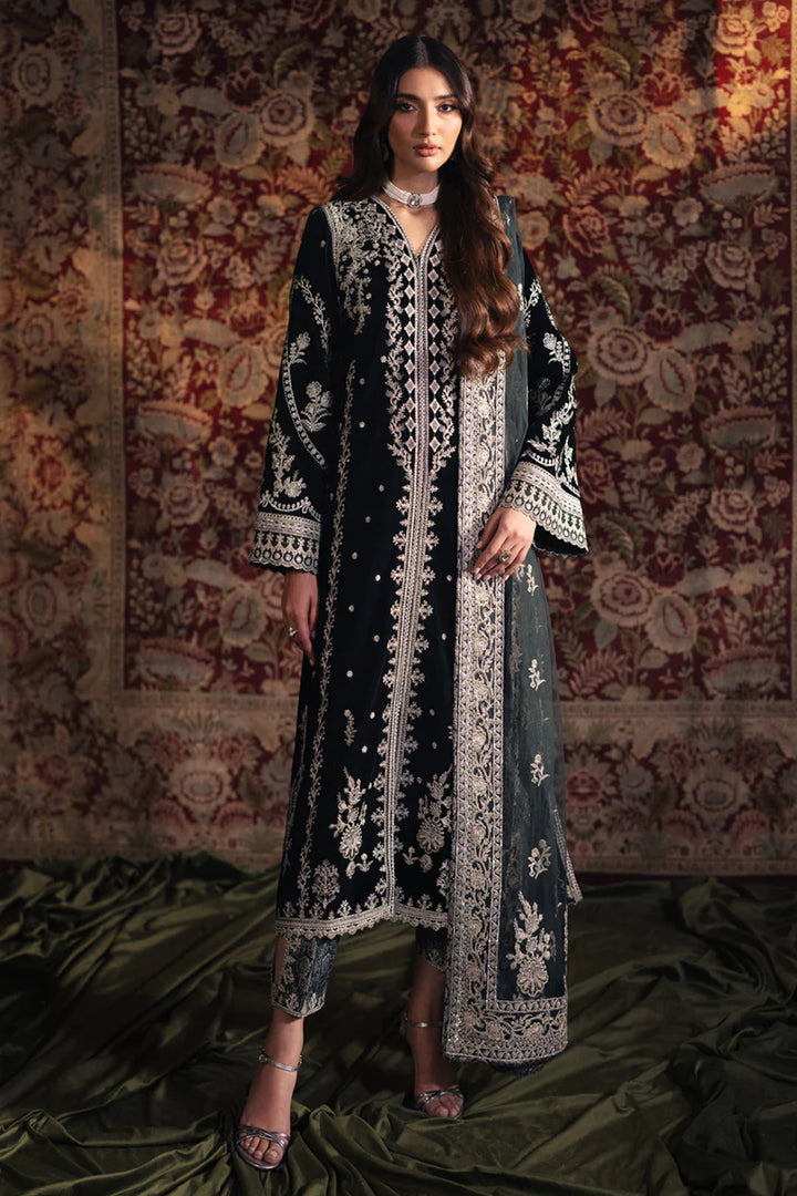 BK-03 SAMIRA - Qalamkar - Velvet Suit - raniazara