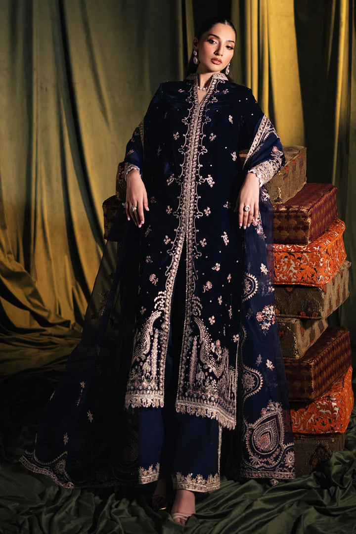 BK-05 DALIA - Qalamkar - Velvet Suit - raniazara