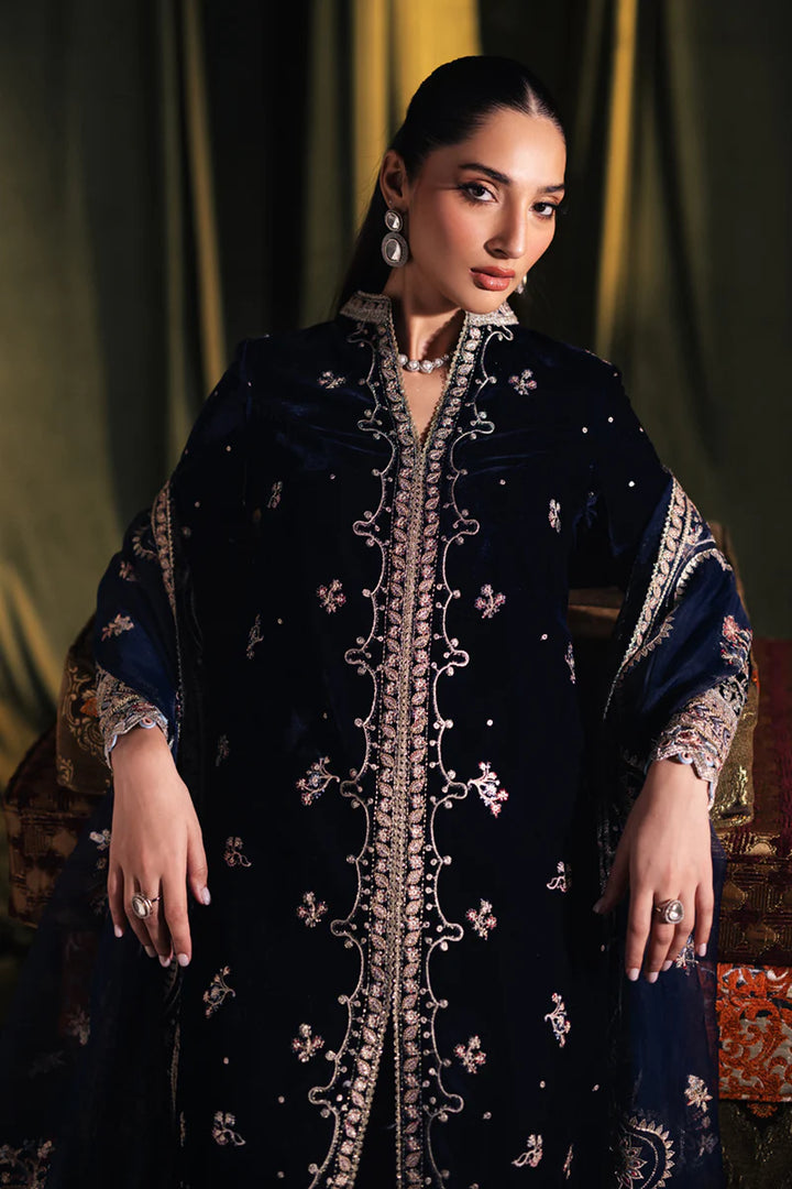 BK-05 DALIA - Qalamkar - Velvet Suit - raniazara