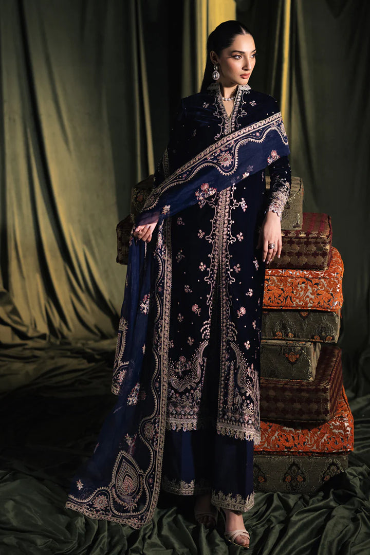 BK-05 DALIA - Qalamkar - Velvet Suit - raniazara