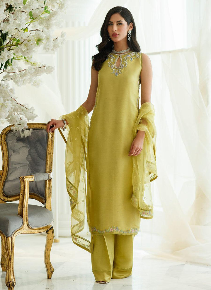 VERT SHIRT AND DUPATTA - raniazarastudio