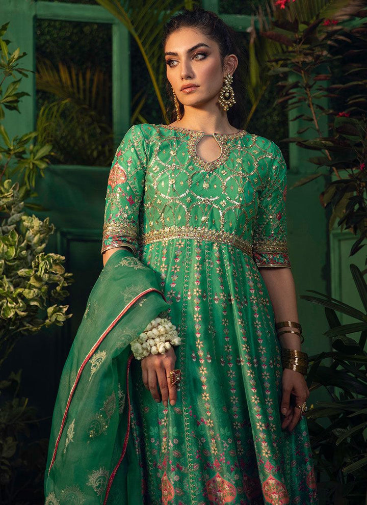 ZAAR EMERALD OMBRE KALIDAR WITH DUPATTA raniazarastudio