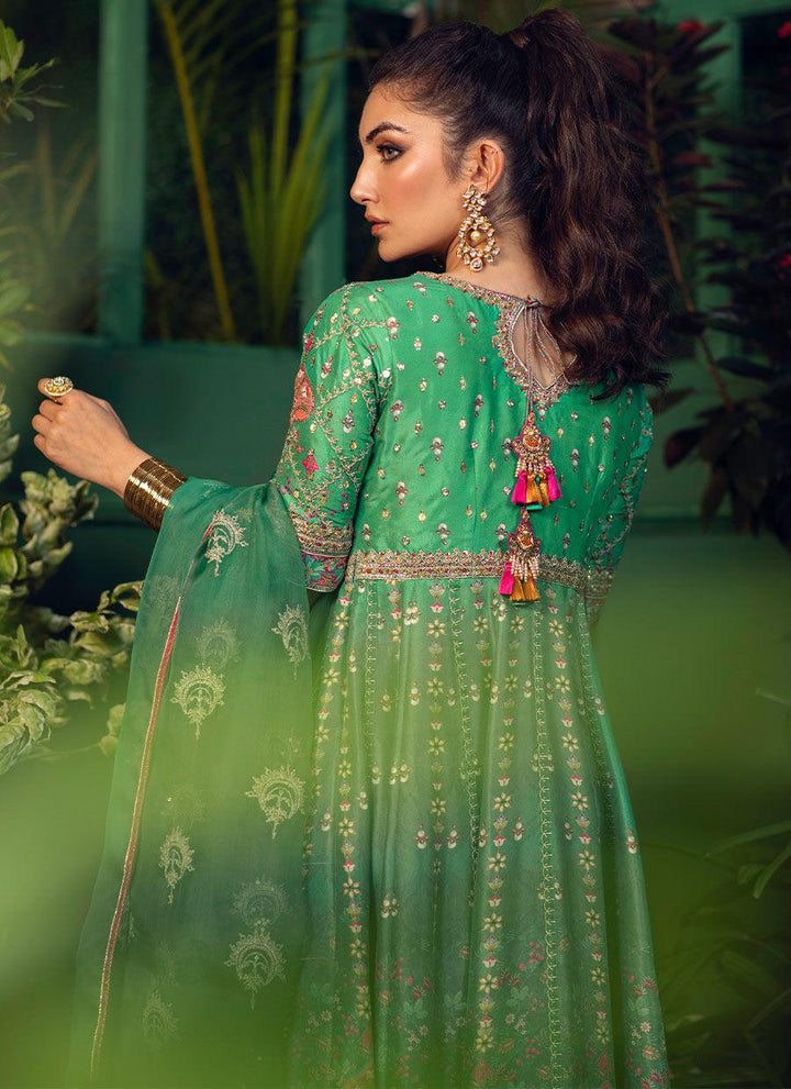 ZAAR EMERALD OMBRE KALIDAR WITH DUPATTA raniazarastudio