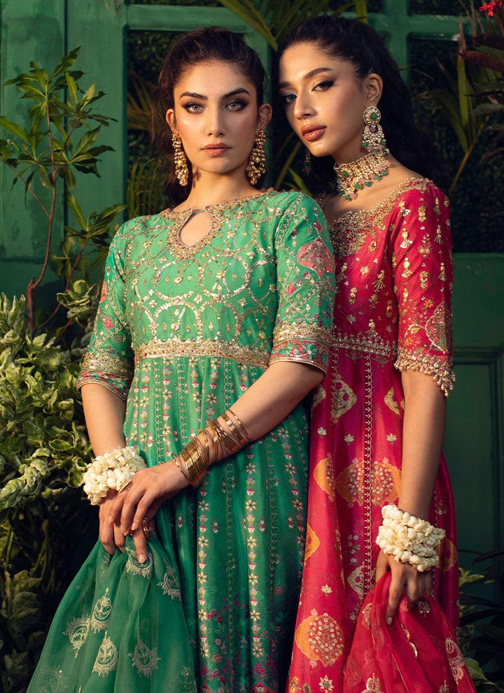 ZAAR EMERALD OMBRE KALIDAR WITH DUPATTA raniazarastudio