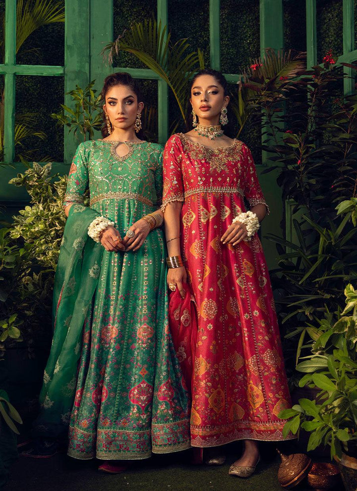 ZAAR EMERALD OMBRE KALIDAR WITH DUPATTA raniazarastudio