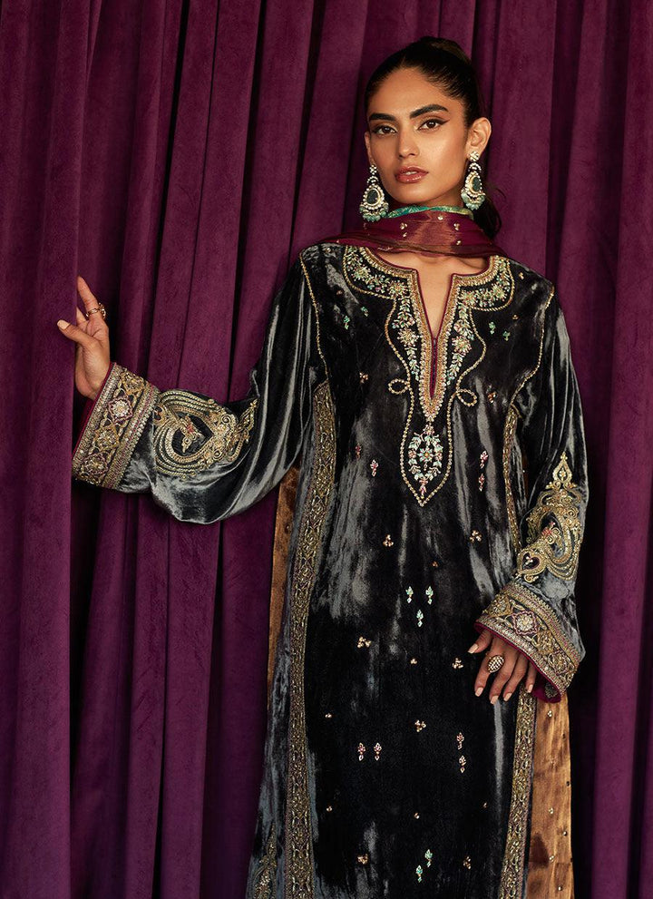 SALMA SILVER SHIRT AND DUPATTA raniazarastudio