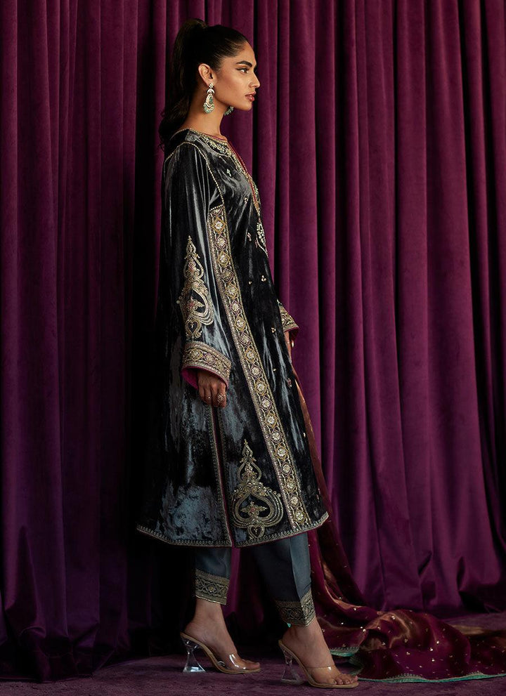 SALMA SILVER SHIRT AND DUPATTA raniazarastudio