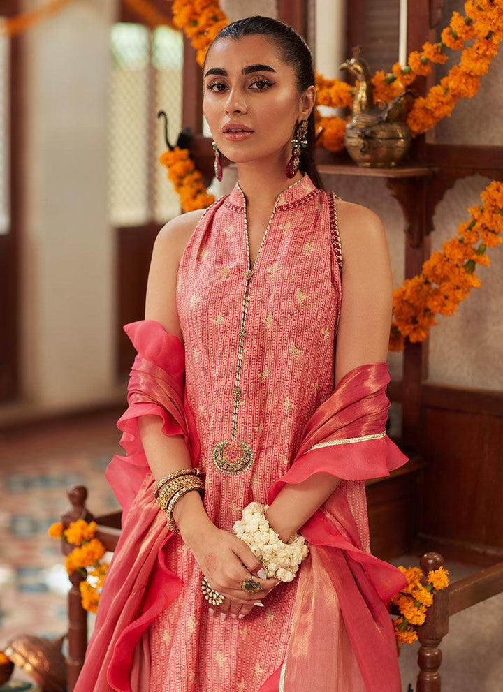 MARISSA TANGERINE SHIRT AND DUPATTA raniazarastudio