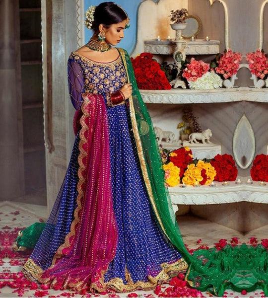 INDIGO BLUE PESHWAS - Haris Shakeel - Formal - raniazara