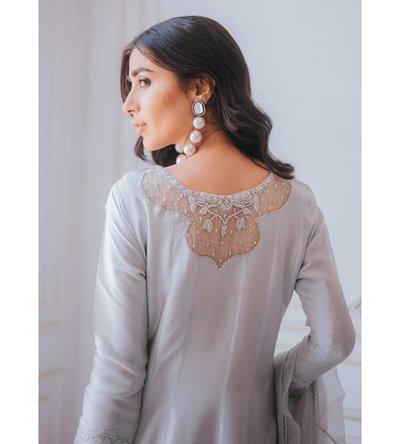 Silver Chloe Kalidaar And Dupatta - raniazarastudio